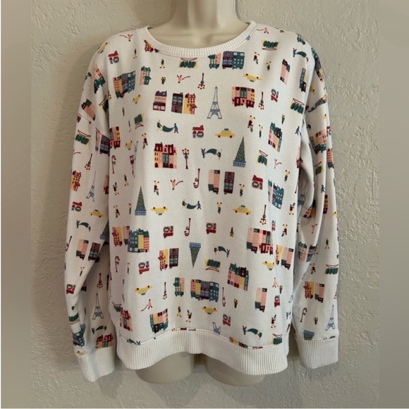 Lauren Conrad off white Christmas lightweight sweater size M - Picture 1 of 7